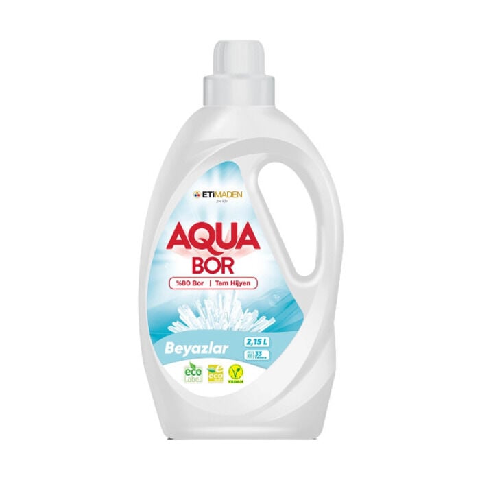 Aqua Bor Sıvı Çamaşır Deterjanı Beyazlar 33 Yıkama 2150 Ml