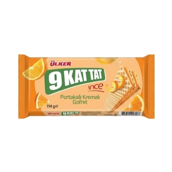 9 Kat Tat İnce Portakal Kremalı Gofret 114 Gr