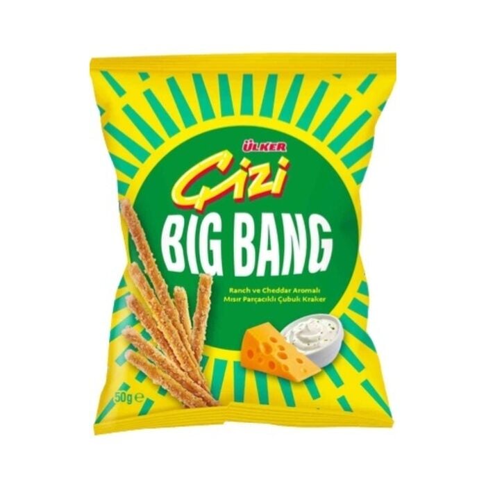 Çizi Big Bang Ranch & Cheddar Aromalı Kraker 50 Gr