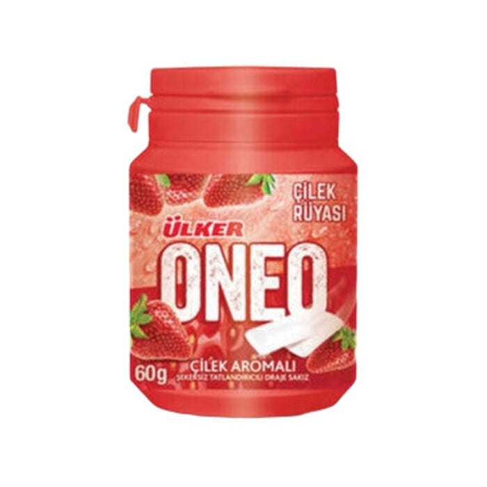 Oneo Çilek Aromalı Draje Sakız 60 Gr