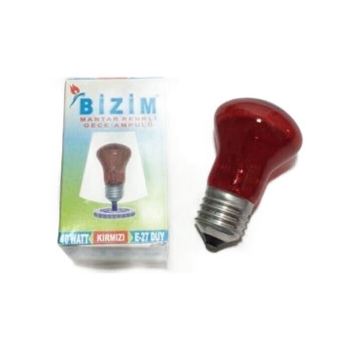 Helojen Ampul Gece Lambası 7 Watt Kırmızı
