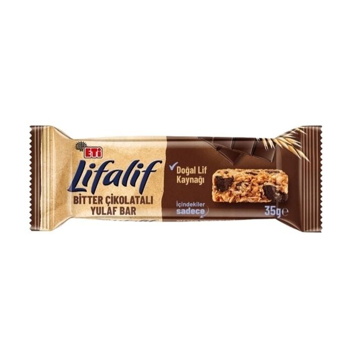 Lifalif Bitter Çikolatalı Müsli Bar 35 Gr