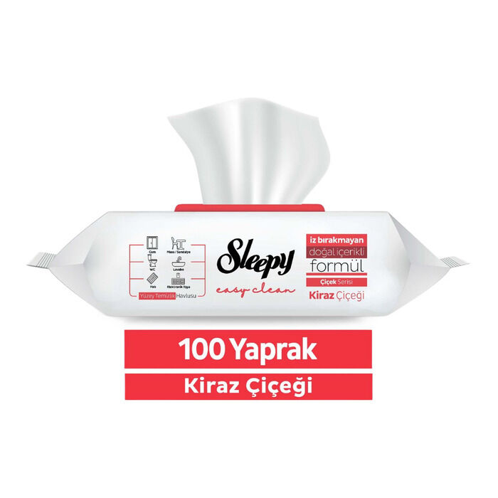 Easy Clean Kiraz Çiçeği Yüzey Temizlik Havlusu 100'lü