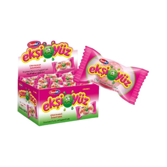 Çilek Aromalı Şekerli Sakız 3,5 Gr