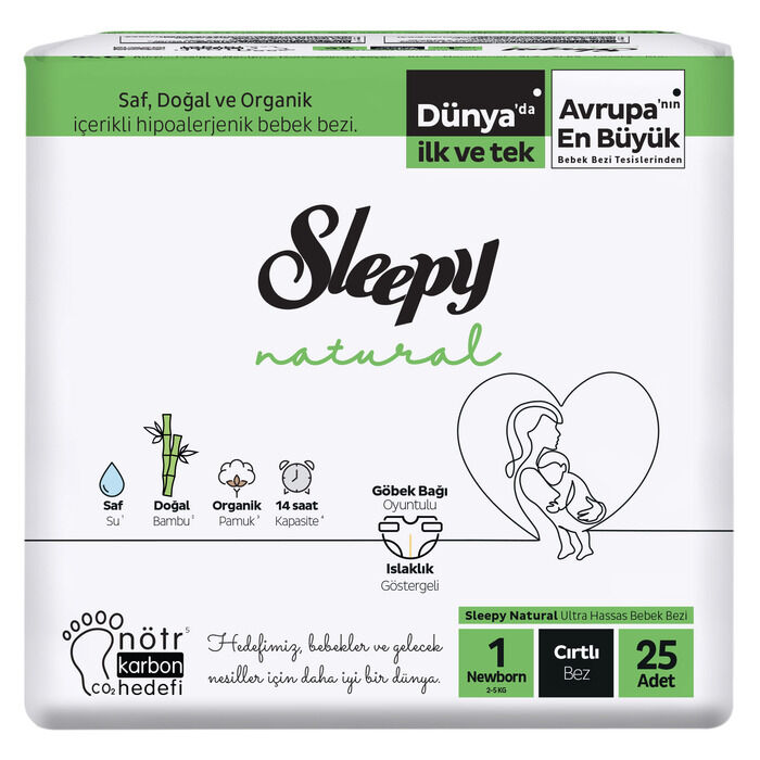 Minimalist Natural Kompakt Paket 1 Newborn 25'lü