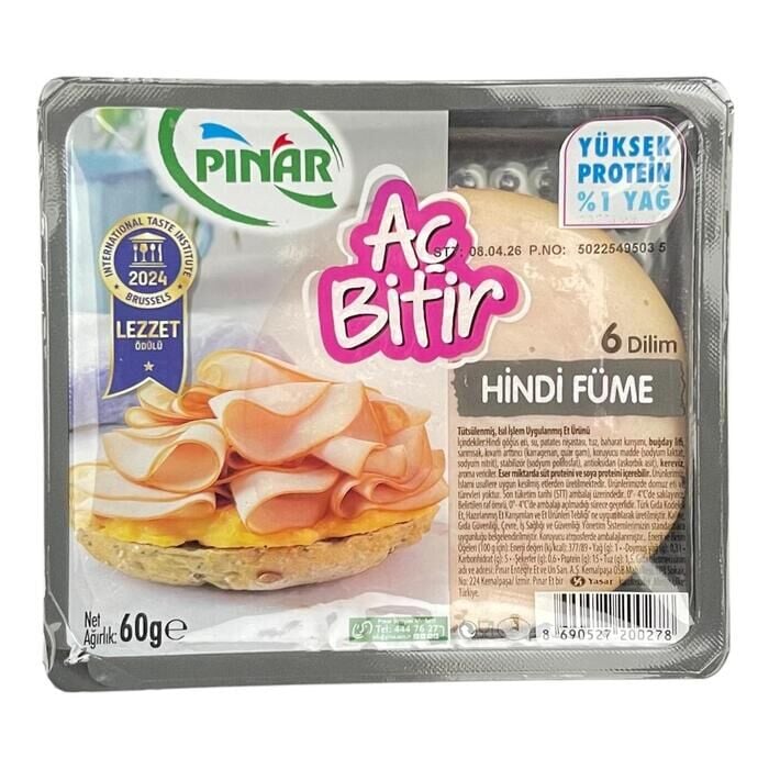 Füme Aç Bitir Büyük Dilim Hindi 60 Gr