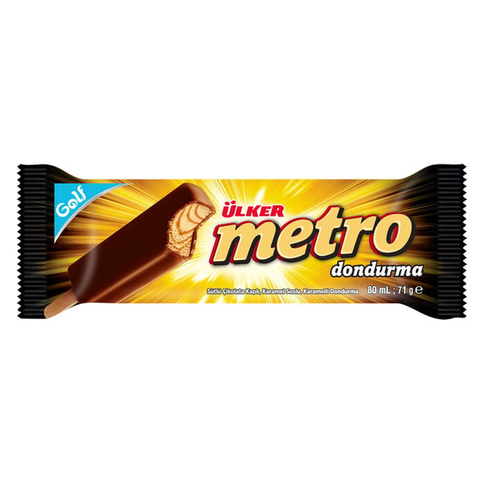 Metro Sütlü Çikolatalı Kaplı Karamel Soslu Dondurma 80 Ml