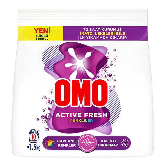 Toz Çamaşır Deterjanı Active Fresh Renkliler 1.5 Kg