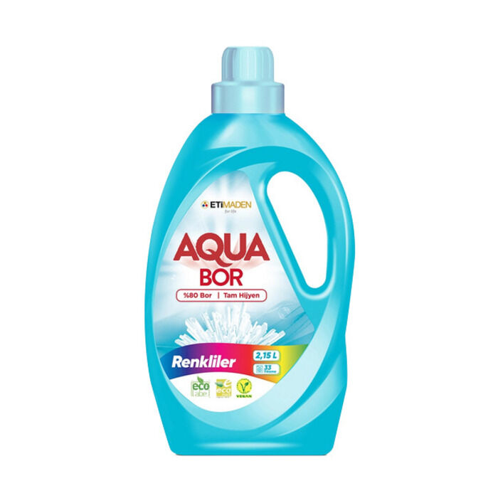 Aqua Bor Sıvı Çamaşır Deterjanı Renkliler 33 Yıkama 2150 Ml