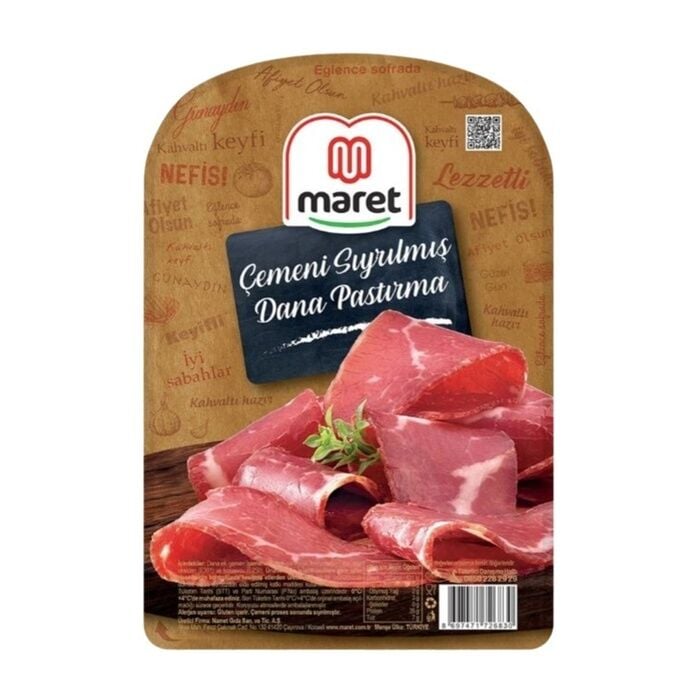 Çemeni Sıyrılmış Pastırma 100 Gr