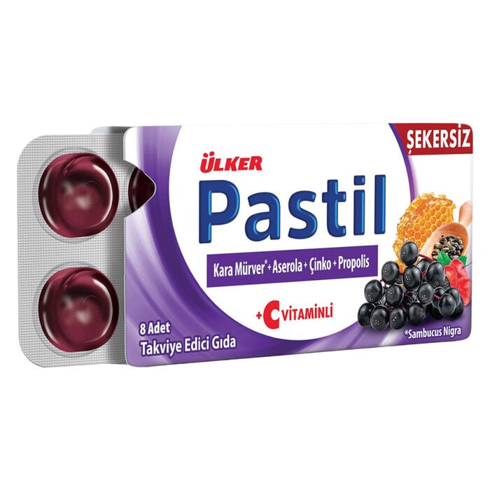 Pastil Kara Mürver & Aserola & Çinko & Propolis 8'li