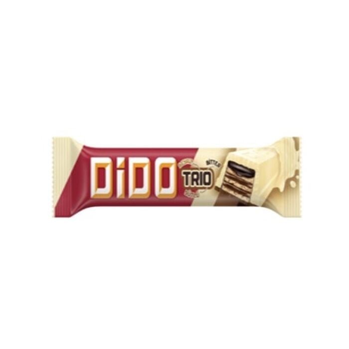Dido Trio Beyaz Sütlü Bitter Çikolatalı Gofret 36.5 Gr