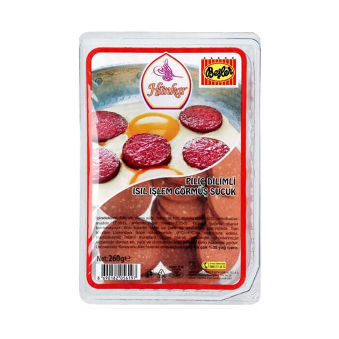 Piliç Dilimli Isıl İşlem Görmüş Sucuk 220 gr