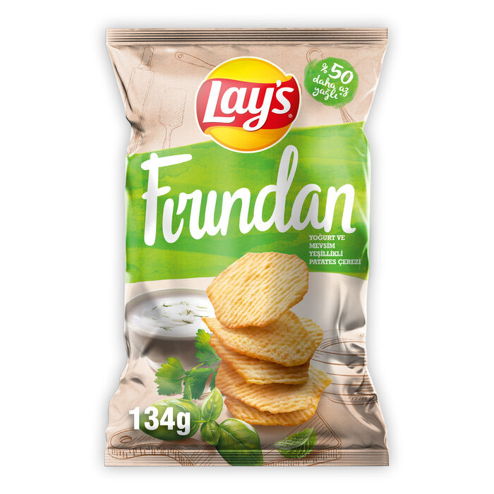 Fırından Yoğurt Ve Mevsim Yeşillikleri Çeşnili Patates Cipsi 134 Gr