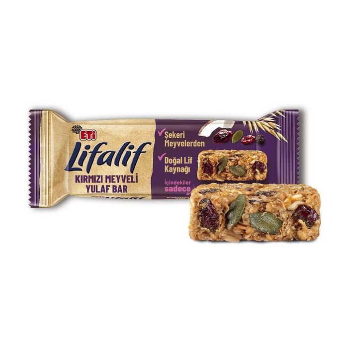 Lifalif Kırmızı Meyveli Yulaflı Bar 35 Gr
